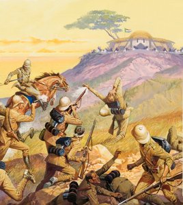 Britští vojáci útočí na pozice Búrů od Severino Baraldi