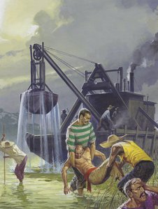 Výstavba Panamského průplavu od Severino Baraldi