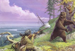 Daniel Boone razí stezku divočinou od Severino Baraldi