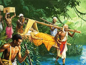 David Livingstone pokračuje v objevování Afriky, přestože trpí zápalem plic od Severino Baraldi