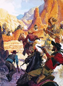 Henry Brown, Caldwellův zkorumpovaný šerif, zahnaný do kouta. od Severino Baraldi