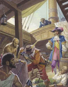 William Dampier nechal vzbouřence spoutat do želez od Severino Baraldi
