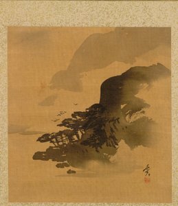 List z alba sezónních témat: Křepelka v trávě, 1847. od Shibata Zeshin