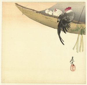 Nový rok v roce kohouta od Shibata Zeshin
