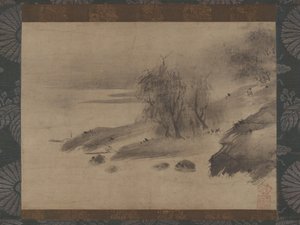 Ink Landscape Suiboku sansui zu, 15.-počátek 16. století. od Shinso Soami