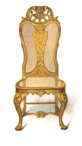 Židle z pozlacené třtiny, 1906