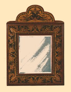 Zrcadlo s ořechovým rámem s intarzovanou intarzií, 1905 od Shirley Charles Llewellyn Slocombe