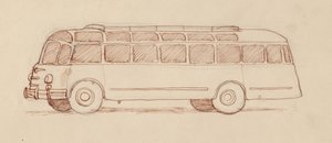 Autobus, Paříž, Francie, 1951. od Shirley Markham