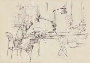 Studio grafického designu, c1950. od Shirley Markham