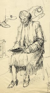 Sedící žena při čtení, 1953. od Shirley Markham