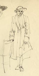 Stojící žena v klobouku, 1953. od Shirley Markham