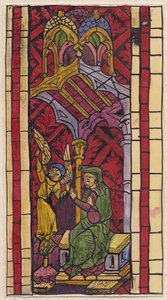 Zvěstování svaté Anně, část vitráže, 1951.