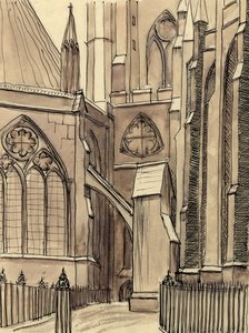 The Chapter House, Westminster Abbey, Londýn, c1950. od Shirley Markham