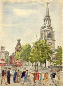Trafalgar Square, Londýn, 1948. od Shirley Markham