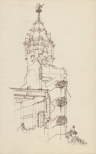 Věž zničené budovy, c1950. od Shirley Markham