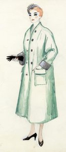 Žena v zeleném kabátě, c1950. od Shirley Markham