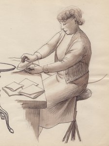 Žehlení ženy, 1951. od Shirley Markham