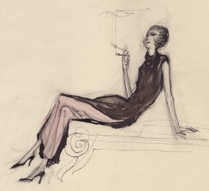 Žena kouří, c1950. od Shirley Markham