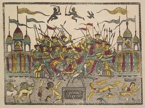 Bojová scéna (verze) od Shri Gobinda Chandra Roy