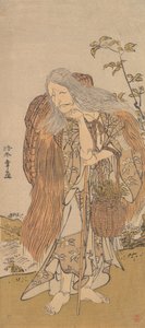 Ichikawa Dan Juro V člen Tee Road f Gusukuma Sue Baba, 12. brána th, 1786. od Shunsho