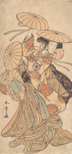 Kabuki herec Nakamura Tomijuro I v ženské taneční roli, ca. 1777. od Shunsho
