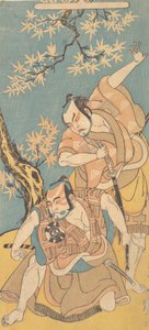 Scéna z dramatu Otokoyama Yunzei Kurabe, 12. měsíc, 1768. od Shunsho