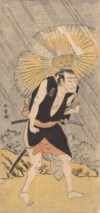 Herec Nakamura Nakazo v roli Ono Sadakuro, ca. 1766. od Shunsho