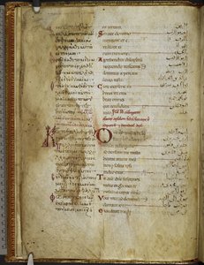 Harley MS 5786 f.2v Trojjazyčný žaltář. Rahlfs 174, c.1130-54 (vellum)