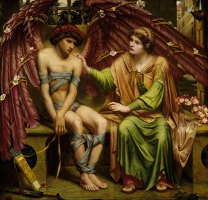 Hope Comforting Love in Bondage, 1901. od Sidney Harold Meteyard