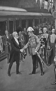 Král Edward vítá prezidenta Loubeta, 6. července 1903 od Sidney Paget