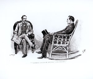 ‚Nic nemůže být lepší, řekl Holmes‘, ilustrace z ‚The Stockbroker