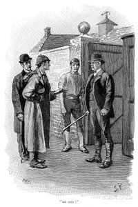 The Adventure of Silver Blaze, Holmes vyslýchá podezřelého od Sidney Paget