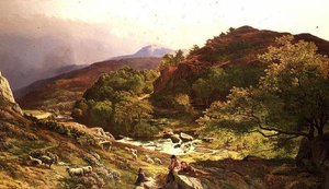Na řece Llugwy u Capel Curig, severní Wales