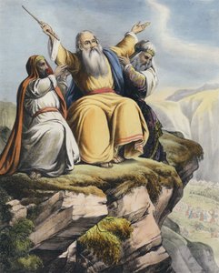 Mojžíš se modlí za úspěch Izraele proti Amalekitům od Siegfried Detler Bendixen