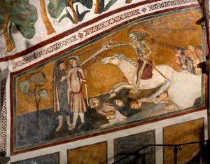 Triumf smrti Detail fresky školy Siena