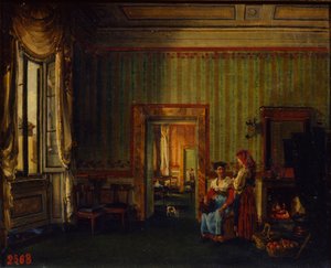 Interiér v domě prince Alexandra Golitsyna v Římě, 1830