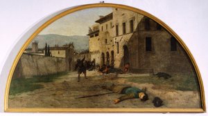 Lunette of war, Silvestro Lega (1826-1895), Canton Oratory, Modigliana, Emilia Romagna od Silvestro Lega