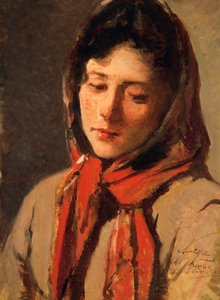 Selská dívka (Villainous woman), od Silvestra Lega (1826-1895) od Silvestro Lega