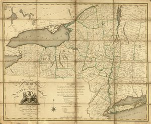 Mapa státu New York. LOC 74696138 od Simeon De Witt