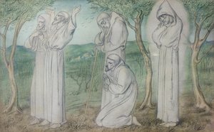 Skupina bratří františkánů od Simeon Solomon