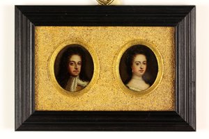 King William III a Queen Mary II (akvarel na pergamenu) (viz také 3076025 & 3076026) od Simon (attr.to) Du Bois