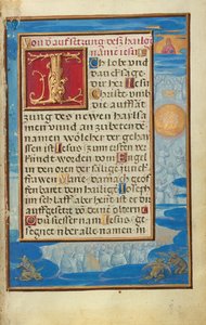 Rand mit der Anbetung des Namens Jesu od Simon Bening