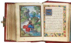 Folio z miniaturní Knihy hodin, použití Řím, Bruggy, 1530-35 od Simon Bening