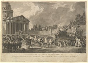 Překlad Voltaira ve francouzském Pantheonu, 1817.