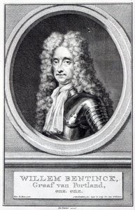William Bentinck, 1. hrabě z Portlandu, vyryl Jacobus Houbraken podle originálu Roberta Williamse od Simon Du Bois