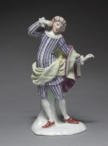 Italská komediální figurka: Mezetin, kolem 1753 (porcelán se smaltovaným zdobením) od Simon Feilner