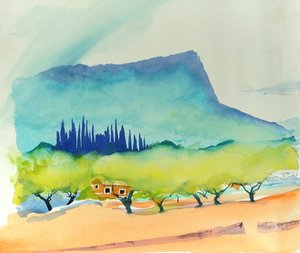 Mandle, Pollença, 2016 (akvarel)