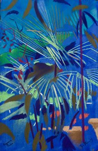 Begonia Palm (pastel na papíře) od Simon Fletcher