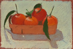 Vánoční mandarinky, 2015 (pastel na papíře) od Simon Fletcher