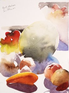 Ovoce, Aschau, 2000 (akvarel) od Simon Fletcher